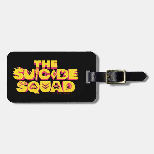Étiquette À Bagage L'équipe du suicide | Logo d'icône de caractère (Devant horizontal)