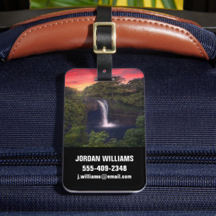 Étiquette À Bagage Les cascades Rainbow Falls, Hilo, Hawaii