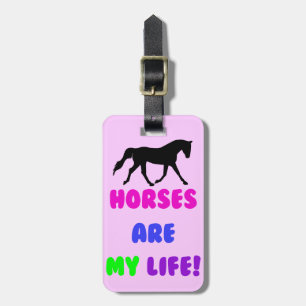 Étiquette À Bagage Les chevaux mignons sont mon étiquette de bagage