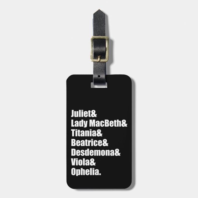 Étiquette À Bagage Les dames de Shakespeare (Devant Vertical)