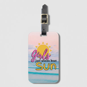 Étiquette À Bagage Les filles veulent juste avoir Sun Beach Personnal