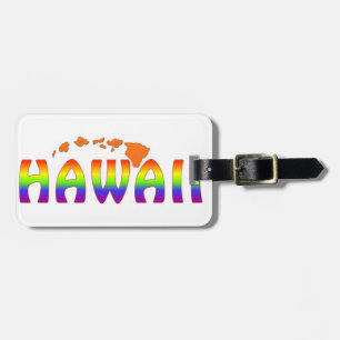 Étiquette À Bagage Les îles Rainbow Hawaii orange