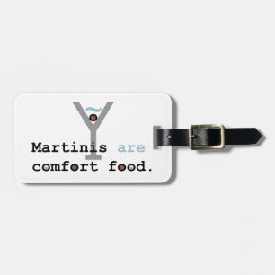 Étiquette À Bagage Les martini sont nourriture de confort