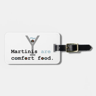 Étiquette À Bagage Les martini sont nourriture de confort