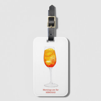 Étiquette À Bagage Les matinées sont pour Mimosas étiquette de bagage