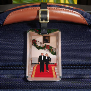 Étiquette À Bagage Les pas de Noël Président Donald Trump & Melania