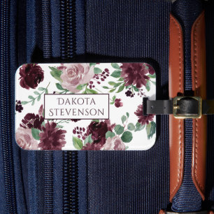 Étiquette À Bagage Les passions de Moody Dramatic Purple Wine Rose