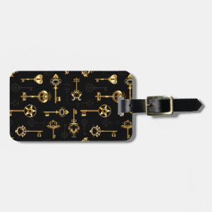 Étiquette À Bagage Les Patters de Seamless avec Golden Keys