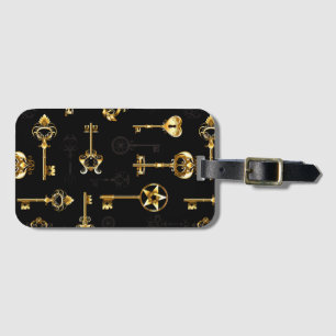 Étiquette À Bagage Les Patters de Seamless avec Golden Keys
