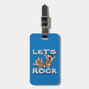 Étiquette À Bagage Les Pierrafeu   Fred & Barney - Let's Rock