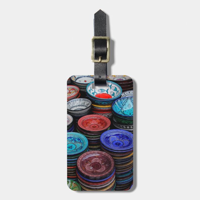 Étiquette À Bagage Les Plaques Marocaines Au Marché (Devant Vertical)
