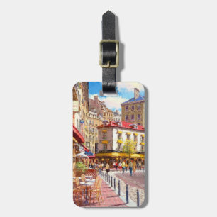 Étiquette À Bagage Les rues parisiennes captivantes