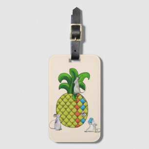 Étiquette À Bagage Les souris coulent des ananas