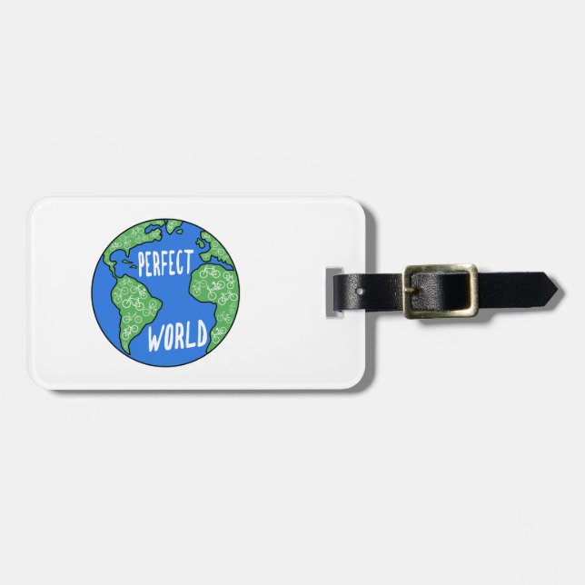 Étiquette À Bagage Les Vélos Font Un Monde Parfait (Devant horizontal)