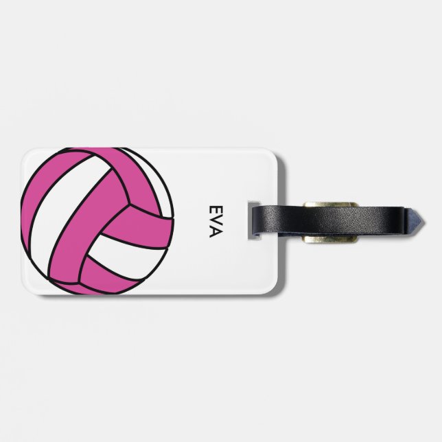 Étiquette À Bagage L'étiquette de bagage de volleyball ajoutent votre (Dos horizontal)