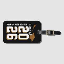 Étiquette À Bagage Letterman School Colors Graduation Customizable 