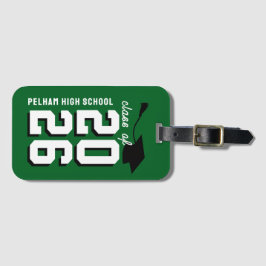 Étiquette À Bagage Letterman School Colors Graduation Customizable 