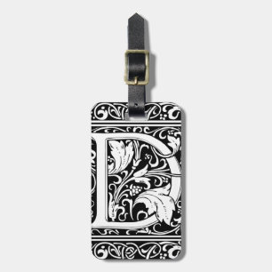 Étiquette À Bagage Lettre D Monogramme médiéval Art Nouveau