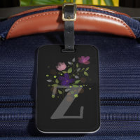 LETTRE INITIALE Z PLUS DRAPEAU DE CONCEPTION Flora