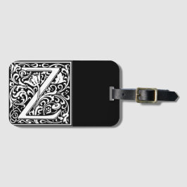 ÉTIQUETTE À BAGAGE LETTRE MONOGRAPHIQUE ALLOUAIRE Z