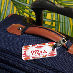 Étiquette À Bagage Lèvres Mme Hipster Vintage Retro Bride
