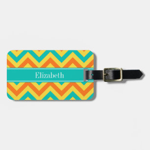 Étiquette À Bagage LG Chevron Zig Zag Monogram