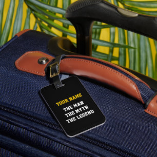 Étiquette À Bagage L'homme mythe légende   Étiquette de bagage drôle 