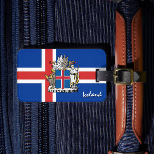 Étiquette À Bagage Libellé islandais Tags, drapeau patriotique island