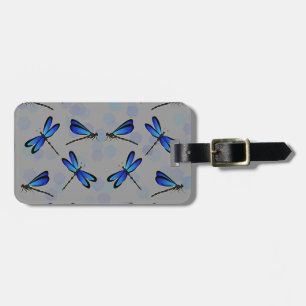 Étiquette À Bagage libellules bleues