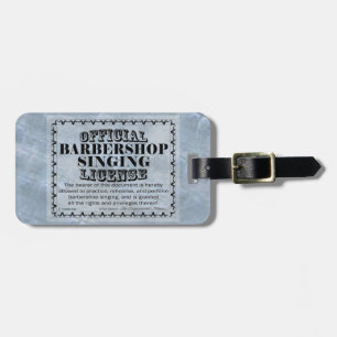 Étiquette À Bagage Licence de chant Barbershop