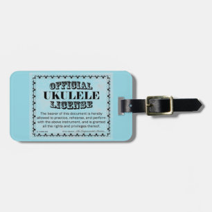 Étiquette À Bagage Licence Ukulele
