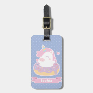Étiquette À Bagage Licorne Mignonne dans un Étiquette de Bagage Fille
