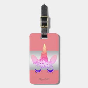 Étiquette À Bagage Licorne Moderne Élégante Féminine