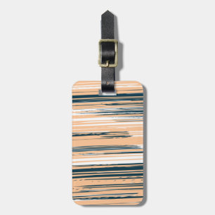 Étiquette À Bagage Lignes peintes à la main colorées