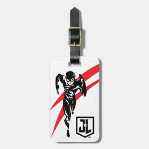 Étiquette À Bagage Ligue de Justice   Flash Running Noir Pop Art