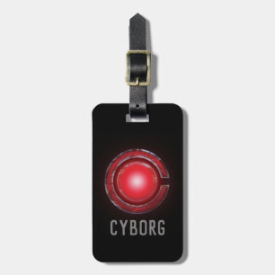 Étiquette À Bagage Ligue de Justice   Symbole Cyborg brillant