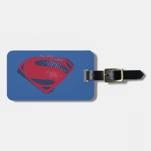 Étiquette À Bagage Ligue de Justice   Symbole Superman brosse et demi
