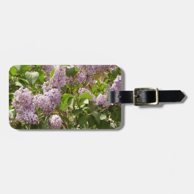 Étiquette À Bagage Lilac Bush Belles fleurs de printemps violettes (Devant horizontal)