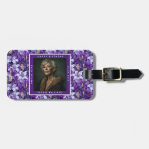 Étiquette À Bagage Lilias Violets Exclusifs Brillent Pour L'anniversa