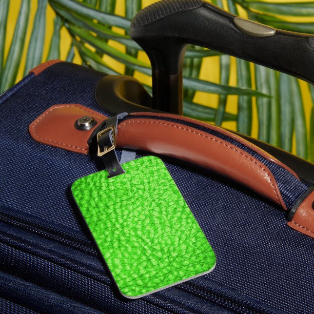 Étiquette À Bagage Lime légère en cuir Faux (Insitu Rectoal 1)