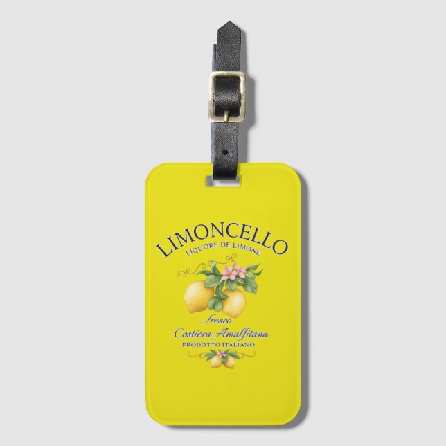 Étiquette À Bagage Limoncello Italie Côte Amalfitaine (Devant Vertical)
