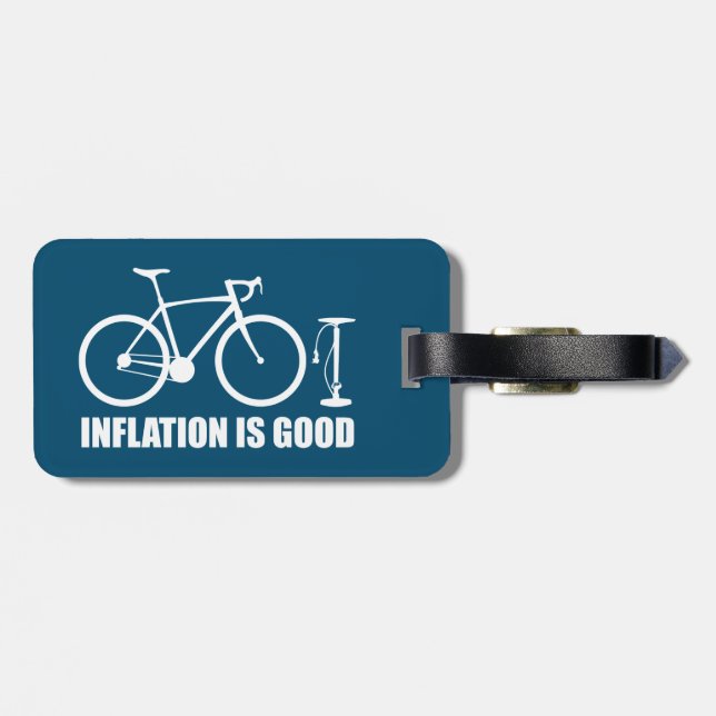 Étiquette À Bagage L'inflation est un bon vélo (Dos horizontal)