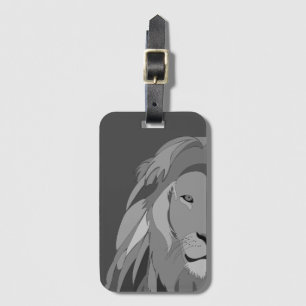 Étiquette À Bagage Lion animal côté vue Lion
