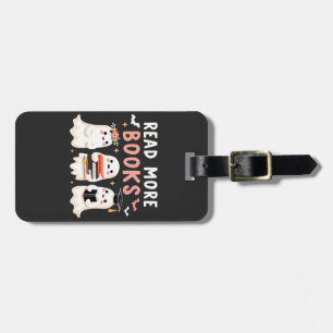 Étiquette À Bagage Lire la suite de livres Éffrayant Halloween Ghost