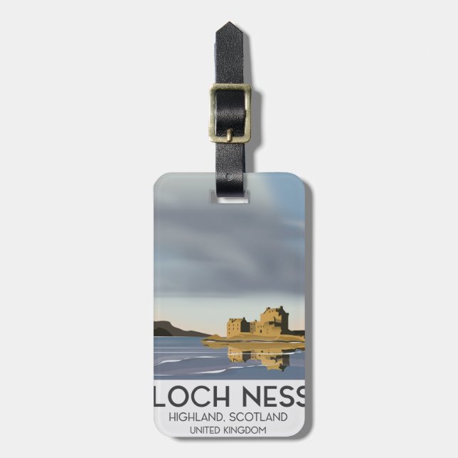 Étiquette À Bagage Loch Ness, Highlands, Ecosse affiche de voyage (Devant Vertical)