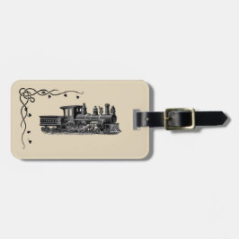 Étiquette À Bagage Locomotive à vapeur vintage