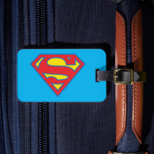 Étiquette À Bagage Logo classique Supergirl avec fond bleu