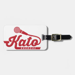 Étiquette À Bagage Logo de karaoke de Kato