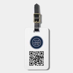 Étiquette À Bagage Logo de l'entreprise moderne et code QR promotionn