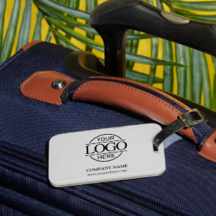 Étiquette À Bagage Logo d'entreprise moderne en gris clair